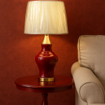 Bold Red Ceremic Lamp (Pair)