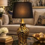 Black & Gold Luxury Lamp (Pair)