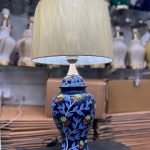 Ceramic Floral Blue Heritage Table Lamp (Pair)