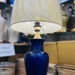 Ceramic Royal Blue Gloss Table Lamp (Pair)