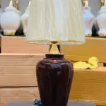 Burgundy Ceramic Lamp Table Lamp (Pair)