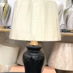 BLack Shini Table Lamp (Pair)
