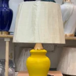 Ceramic Lemon Yellow Table Lamp (Pair)