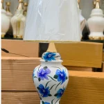 Azure Floral Accent Lamp Table Lamp (Pair)