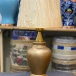 Ceramic Antique Gold Table Lamp (Pair)