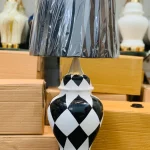 Monochrome Elegance Lamp (Pair)