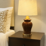 Vintage Bronze Table Lamp (Pair)