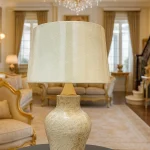 Ceramic Antique Beige Table Lamp (Pair)